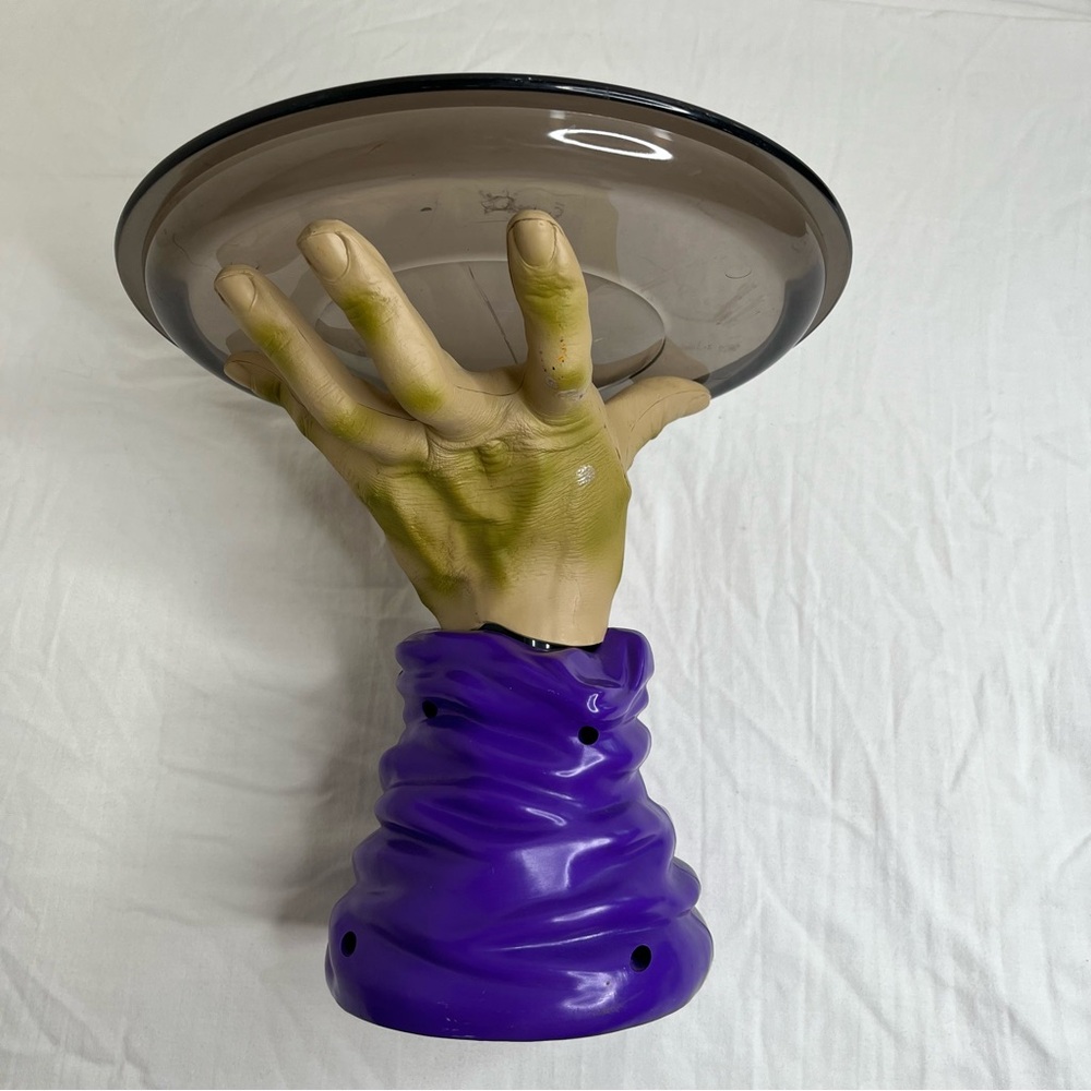 Vintage Halloween Animatronic Scary Mr Thing Hand Butler Moving Serving Tray